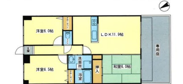 余部駅 徒歩10分 1階の物件間取画像